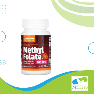 جارو فورميولاز ميثيل فولات Jarrow Formulas methyl folate تركيز 400 ميكروجرام عدد 60 كبسولة