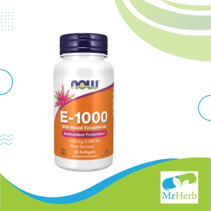 Now vitamin E 1000 pills, 50 softgels, 670 mg (1000 units)