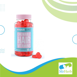 فيتامين هير برست جميز Hairburst heart hair vitamins عدد 60 قطعة مضغ بنكهة الفراولة والكشمش الأسود