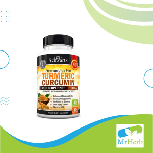 Bioschwartz Turmeric Curcumin with Bioperine Capsules, 1500 mg, 90 tablets