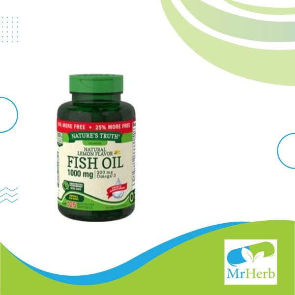 اوميجا فيش اويل fish oil pills تركيز 1000 مجم عدد 125 سوفت جيل