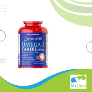حبوب الأوميجا Puritan’s Pride omega 3 fish oil تركيز 1200 مجم عدد 100 سوفت جيل