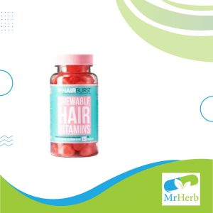 فيتامين هير برست جميز Hairburst heart hair vitamins عدد 60 قطعة مضغ بنكهة الفراولة والكشمش الأسود