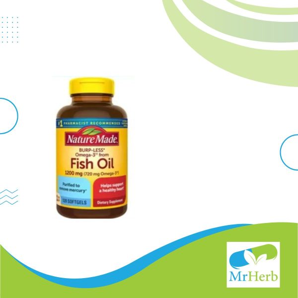 كبسولات اوميجا 3 fish oil تركيز 1200 مجم عدد 120 سوفت جيل
