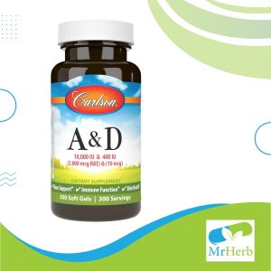 Carlson A and D 10000 IU 300 Softgels