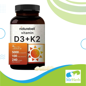 Naturebell فيتامين d3 k2 240 كبسولة
