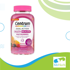 Centrum Women Dual Action Multi+Beauty Multigummies 100 Gummies (سنتروم للنساء ثنائي المفعول + الجمال)